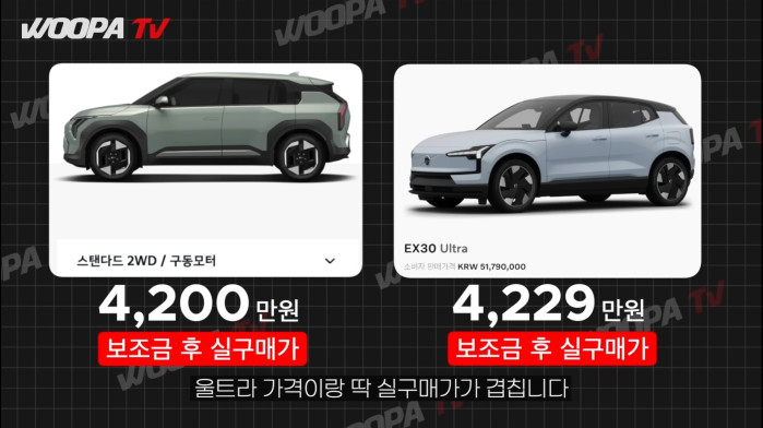 볼보 EX30 800만원 가격 인하 썰
