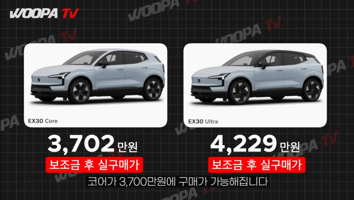 볼보 EX30 800만원 가격 인하 썰