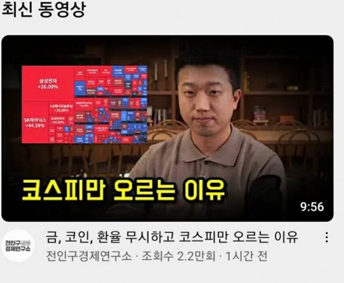 오늘 코스피가 파란 불인 이유